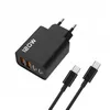 120W USB-C Schnellladegerät Schwarz mit 2m USB-C Ladekabel Produktbild-Vorschau 1
