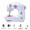 A white and pink sewing machine with accessories displayed below. Náhled obrázku produktu