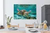 MuchoWow® - Leinwandbilder - Eine Schildkröte schwimmt Produktbild-Vorschau 5
