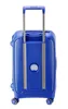 The back of a blue Delsey Moncey 4-wheel cabin trolley suitcase. Anteprima dell’immagine prodotto