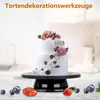 schwarzer tortendrehteller aus kunststoff, 360° drehbare Produktbild-Vorschau 3