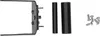 A set of motorcycle navigation mount components, including a bracket, two black tubes, and several silver screws, laid out on a white background. Náhled obrázku produktu