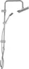 A chrome shower head set with a handheld shower head on a sliding bar, against a white background. Náhľad obrázku produktu