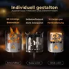 Gartenfackel für draußen Motiv Eule - Rost - Set: Produktbild-Vorschau 6