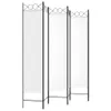 A three-panel room divider with white fabric and a black metal frame. Náhled obrázku produktu