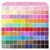 A grid of many small squares, each filled with a different color of tiny beads. Produktbild-Vorschau