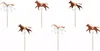 A set of horse-shaped cake toppers on sticks. Produktbild-Vorschau