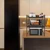 JOIEYOU Mikrowellen Regal 3-stufiges Erweiterbares Regal Produktbild-Vorschau 4