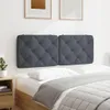 vidaXL Coussin de tête de lit gris foncé 120 cm velours Voir les images du produit 4