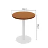A round bistro table with dimensions indicated. Produktbild-Vorschau