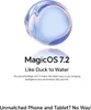 Marketing image for MagicOS 7.2, featuring a graphic and descriptive text. Produktbild-Vorschau