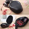 A collage of images showing headphones and their protective case. Náhled obrázku produktu