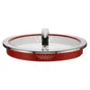 A close-up, studio shot of a single pot lid with a handle and steam vents. Anteprima dell’immagine prodotto