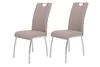 Two chairs are shown against a white background.