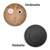 Magnet rund mit Katzengesicht verwirrte Katze Produktbild-Vorschau 2