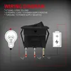 12V 20A DC LED reflektor auto loď okrúhly kolískový spínač Náhľad obrázku produktu 5