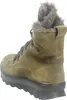 A single green boot with gray fur trim is shown from the side and back against a white background. Produktbild-Vorschau