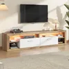 Meuble TV Merax avec éclairage LED pour écran de 75 pouces, Voir les images du produit 3