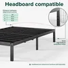 Plattform-Bettgestell Metall 36 cm 140x200 cm Schwarz Productafbeelding-voorbeeld