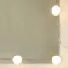 A close-up shot of a mirror with string lights around the edge. Produktbild-Vorschau
