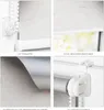 A collage of four close-up images showing details of a roller blind. Produktbild-Vorschau