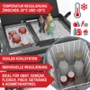 A portable cooler with drinks and ice inside, along with promotional text and icons. Produktbild-Vorschau