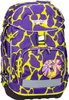 A purple and yellow giraffe-patterned backpack. Náhled obrázku produktu