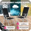 2 skládací hliníkové zahradní židle - stříbrné Náhled obrázku produktu 6