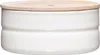 A white ceramic canister with a wooden lid. Anteprima dell’immagine prodotto