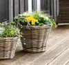 Pflanzkorb "Rattan" groß, Ø 40x30 cm Blumentopf, Produktbild-Vorschau 1