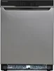 Front view of a stainless steel dishwasher with a black control panel. Produktbild-Vorschau