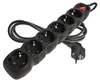 Steckdosenleiste 1,5 m / 6 Steckdosen / Schalter / schwarz / PVC / 1,5 mm2 Anteprima dell’immagine prodotto
