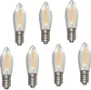 Seven LED filament bulbs arranged in two rows on a white background. Produktbild-Vorschau