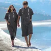CalmyBEACH: Bata de baño de felpa, para mujer y hombre, Vista previa de la imagen del producto 6