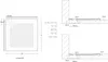 Diagrams showing dimensions and options for a shower tray. Produktbild-Vorschau