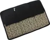 A black knitting needle case with a patterned section. Produktbild-Vorschau