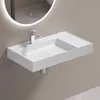 doporro Lavabo Suspendu avec Bonde Vasque à Poser Blanc Mat Voir les images du produit 1