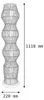 Bodenleuchte Korbschirm 111 cm Bambus für 4x E27 Boho Produktbild-Vorschau 7