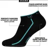 Schwarze Sneaker Uni  mit stylischen, blauen Streifen in Produktbild-Vorschau 2