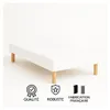 SOMMIER TAPISSIER BLANC 90x200 cm | FABRICATION FRANÇAISE Voir les images du produit 2