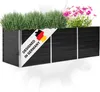 DELUKE® Hochbeet für Garten OSKAR Anthrazit | 240x80x77cm | Produktbild-Vorschau 1
