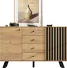 Sweiko 120x38x75cm Wohnzimmer Sideboard,Hohldesign Schrank Produktbild-Vorschau 9