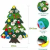 A DIY felt Christmas tree with various felt ornaments attached, shown with dimensions and feature callouts. Produktbild-Vorschau