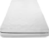 A white mattress with a quilted pattern and a black zipper trim is shown from a slightly elevated angle against a white background. Anteprima dell’immagine prodotto