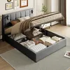CDGlobal Polsterbett 140x200cm, Boxspringbett mit Produktbild-Vorschau 2