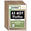 Creative Deco 10 x A3 MDF Platten Einseitig Lackiert Eiche Produktbild-Vorschau 1