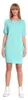 Damen Basic Kleid Dress; Mintgrün S/M Produktbild-Vorschau 3