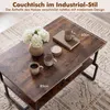 COSTWAY 2-laags salontafel, woonkamertafel met metalen Productafbeelding-voorbeeld 5