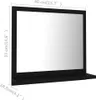 vidaXL Koupelnové zrcadlo černé 40x10,5x37 cm Dřevěný Náhled obrázku produktu 7