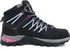 A single black hiking boot with pink and white accents, shown from the side against a white background. Voir les images du produit